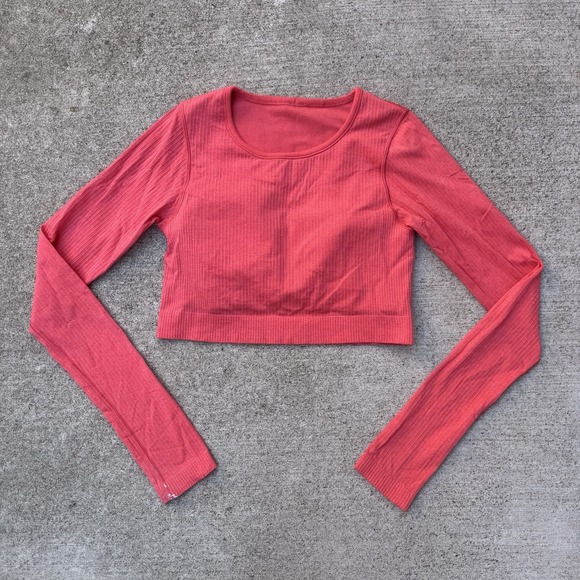 Lululemon Ebb to Street Long‎ Sleeve Shirt Pale Raspberry Size 8 - Picture 4 of 7